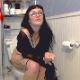 A girl wearing glasses takes a piss and a shit while sitting on a toilet. Plops can be heard. It must have been a messy one because she wipes her ass over and over again. See movie 18221 for more. Presented in about 720P HD. Over 2 minutes.
